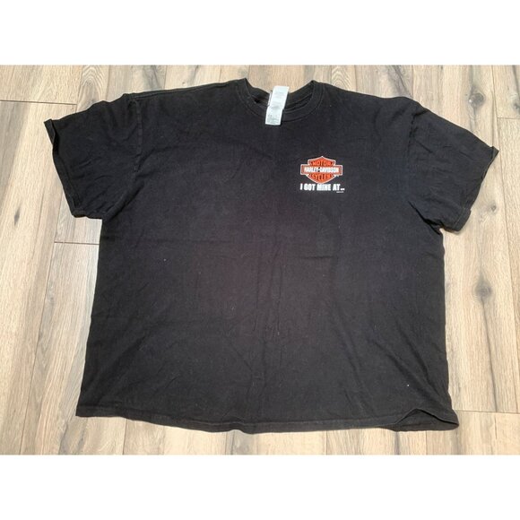 Harley-Davidson Men's T-Shirt 3XL Black 100% Cotton I Got Mine At Big Moose Port - Picture 2 of 8
